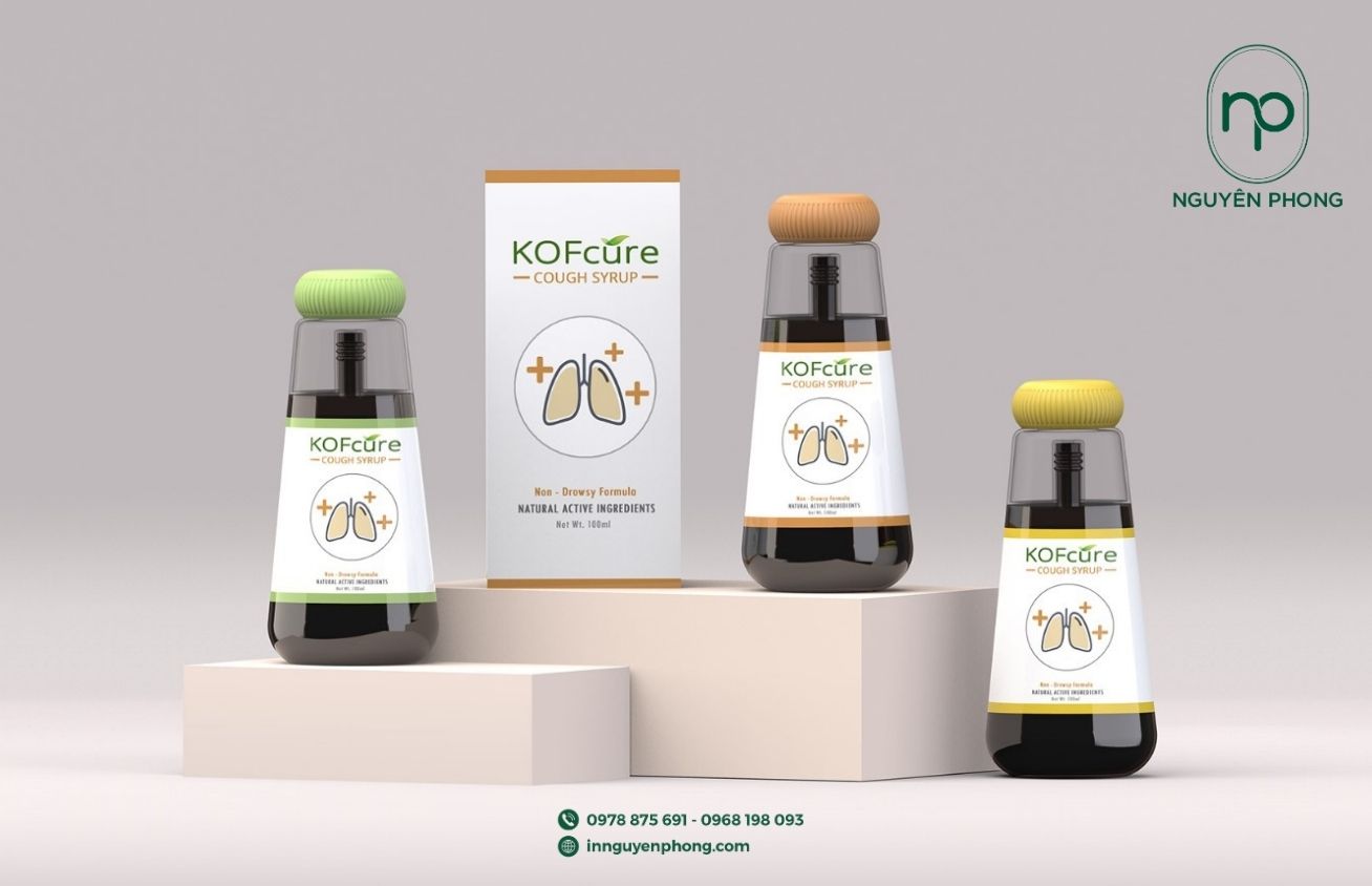 Mẫu hộp đựng siro phong cách đơn giản